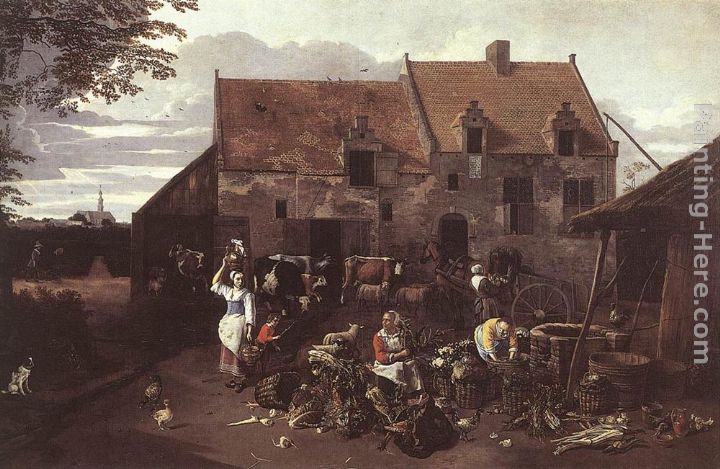 The Market Garden painting - Jan Siberechts The Market Garden art painting